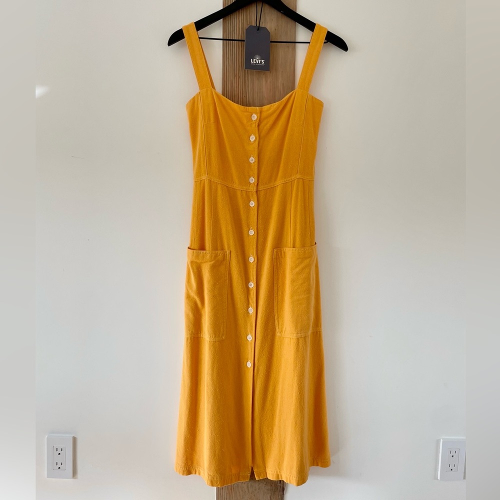 Levi's Women's Yellow Button-Down Dress